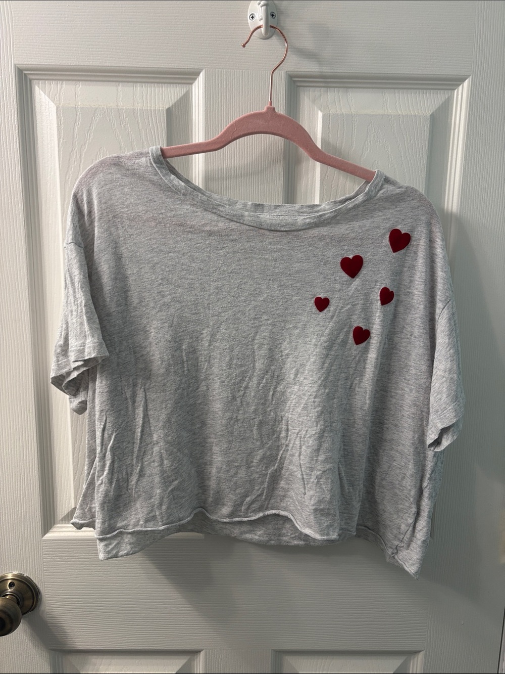 Pink by Victoria’s Secret Cropped Heart Lounge Top
